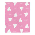 Személyre szabott takaró névvel – Szívek