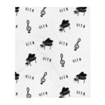 Personalizovaná prikrývka s menom - Piano