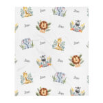 Personalizovaná deka s menom - Safari zvieratá