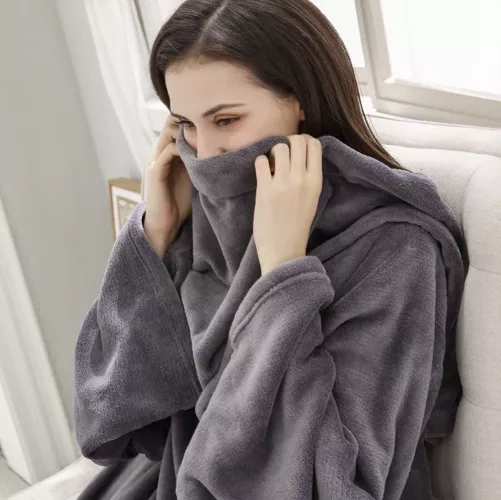 pol pl 17083 17083 3 1 Meko 2 XXL Deka s rukavima – siva - slika 7