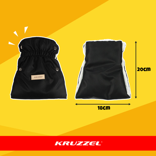 eng pl Double stroller muffs black Kruzzel 25814 18697 10.jpg Rukavice do kočárku, černé - obrázek 9