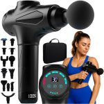 Masážní pistole – 30 úrovní, 12 nástavců