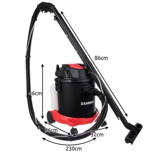 eng pl Washing vacuum cleaner 20L Kaminer 23918 17676 17 Vysávač1 KAMINER 20 l – mokré/suché vysávanie + fúkanie, 1600 W, sada nástavcov – obrázok 2