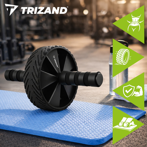 eng pl TRIZAND Abdominal Exercise Wheel 18892 1.jpg Kolo za vadbo trebušnih mišic + podloga za kolena - slika 4