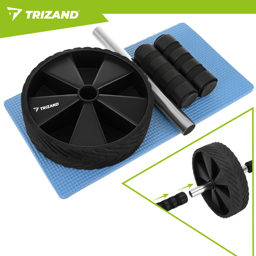 eng pl TRIZAND Abdominal Exercise Wheel 18892 4.jpg Kolo za vadbo trebušnih mišic + podloga za kolena - slika 10
