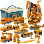 Gradbeni komplet - Magnetni gradbeni robot + Zaboj, 35 kosov