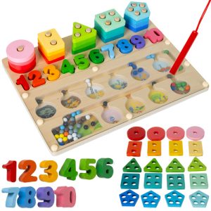 eng pl Sorter educational toy Kruzzel 26509 18622 5.jpg 3v1 Aktivnostna deska – Sortirnik, 30 × 22,5 cm (3+)
