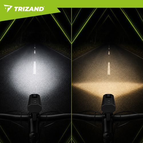 eng pl 1300lm LED bike light Trizand rear light 19107 12.jpg Kolesarski komplet luči – sprednja LED 1300 lm + zadnja luč, + powerbank funkcija, IP65 - slika 10