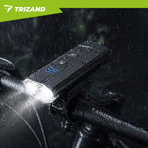 eng pl 1300lm LED bike light Trizand rear light 19107 15.jpg Kolesarski komplet luči – sprednja LED 1300 lm + zadnja luč, + powerbank funkcija, IP65 - slika 7