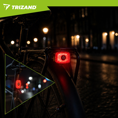 eng pl 1300lm LED bike light Trizand rear light 19107 17.jpg Kolesarski komplet luči – sprednja LED 1300 lm + zadnja luč, + powerbank funkcija, IP65 - slika 5