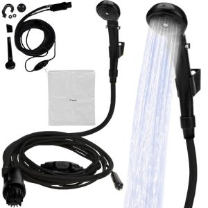 eng pl Portable camping shower 13800 11.jpg Prenosni tuš za kampiranje - 12V (avto vtičnica) - nastavljiv curek + vreča
