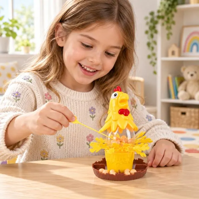 a3 2 1.jpg Chicked Egg Drop, Družabna igra 3+, spretnostna igra z jajci in palčkami - slika 2