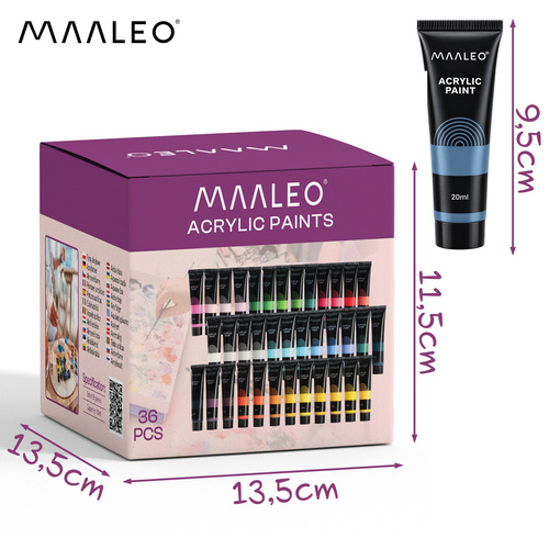 eng pl Acrylic paints 20ml 36 pcs Maaleo 19484 3.jpg Akrilne barve za slikanje - set 36 × 20 ml - slika 6