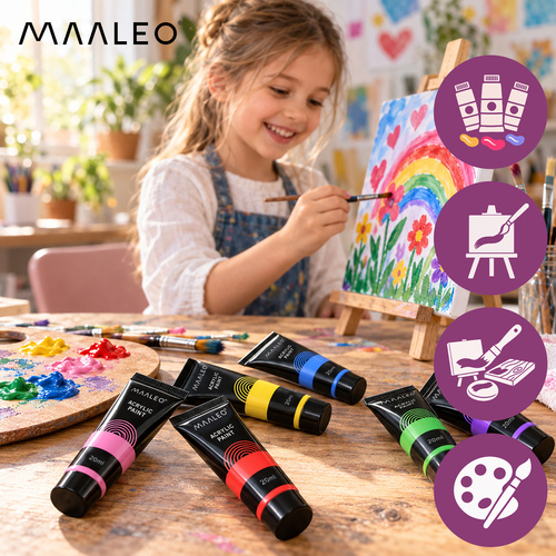 eng pl Acrylic paints 20ml 36 pcs Maaleo 19484 4.jpg Akrilne barve za slikanje - set 36 × 20 ml - slika 8