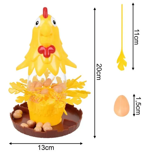 wymiary 311.jpg Chicked Egg Drop, Družabna igra 3+, spretnostna igra z jajci in palčkami - slika 11