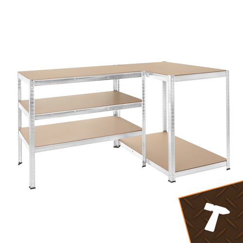 18828 13 Kovový skladovací regál – 5 políc, 180 × 100 × 60 cm, nosnosť do 1000 kg (1 t) – obrázok 12