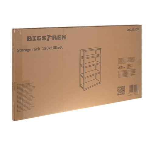 18828 24 Kovový skladovací regál – 5 políc, 180 × 100 × 60 cm, nosnosť do 1000 kg (1 t) – obrázok 23