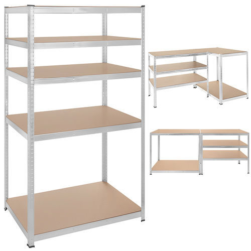 18828 25 Kovový skladovací regál – 5 políc, 180 × 100 × 60 cm, nosnosť do 1000 kg (1 t) – obrázok 24