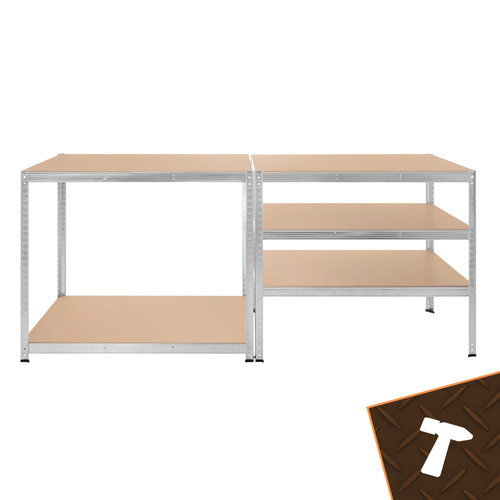 18828 4 Kovový skladovací regál – 5 políc, 180 × 100 × 60 cm, nosnosť do 1000 kg (1 t) – obrázok 3