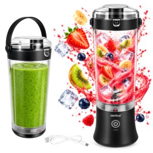 19589 21 Prenosni blender – Zortiva ShakeWave, 600 ml, 150 W, USB‑C (drobljenje ledu + Pulse)